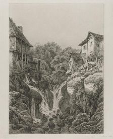 The Mill and Waterfall of Grésy near Aix-les-Bains , 1856. Creator: Eugene Bléry (French, 1805-1886)