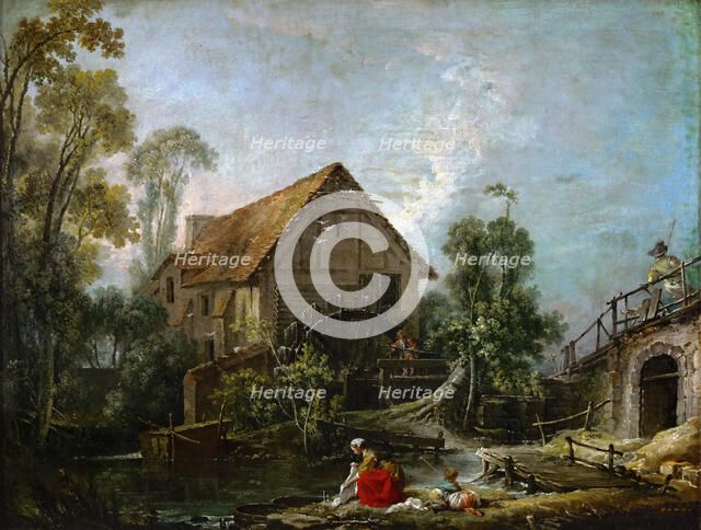 The Mill. Artist: Boucher, François (1703-1770)