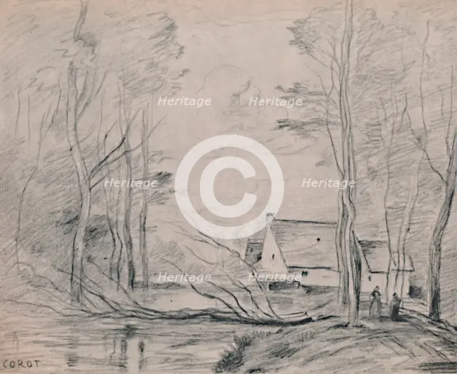 'The Mill at Cuincy', 1871-1872, (1946). Artist: Jean-Baptiste-Camille Corot.