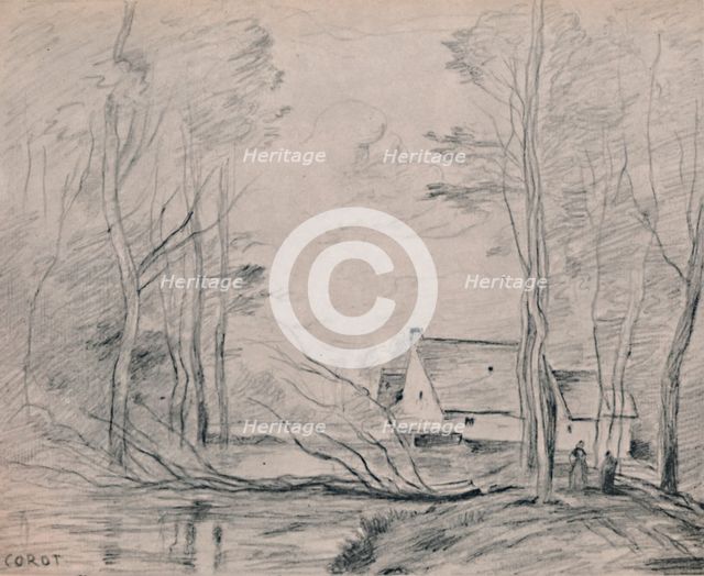 'The Mill at Cuincy', 1871-1872, (1946). Artist: Jean-Baptiste-Camille Corot.