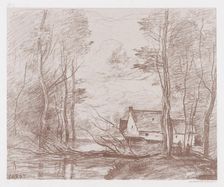 The Mill at Cuincy, Near Douai, 1871-72. Creator: Jean-Baptiste-Camille Corot