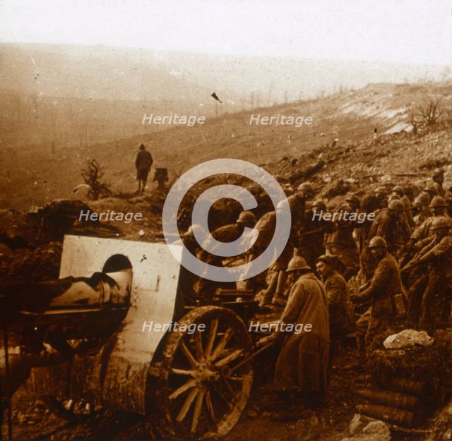 The Mill at Laffaux, northern France, 1 April 1917. Artist: Unknown.
