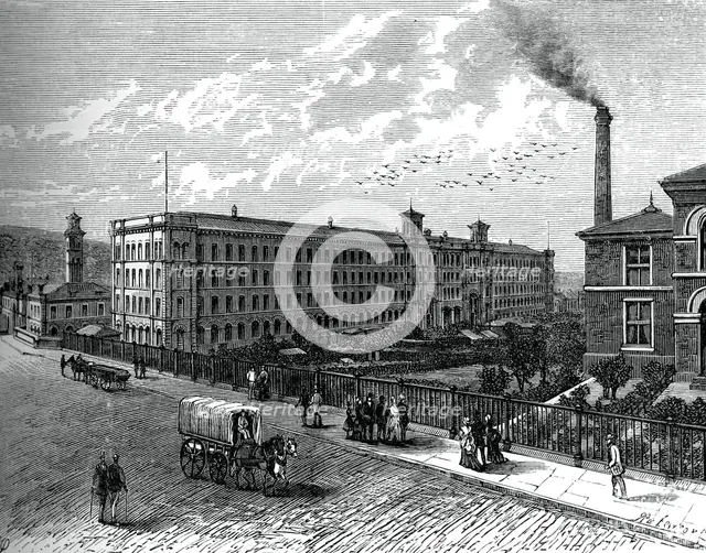 The mill at Saltaire, c1880. Artist: Unknown