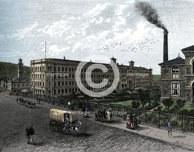 The mill at Saltaire, c1880. Artist: Unknown.