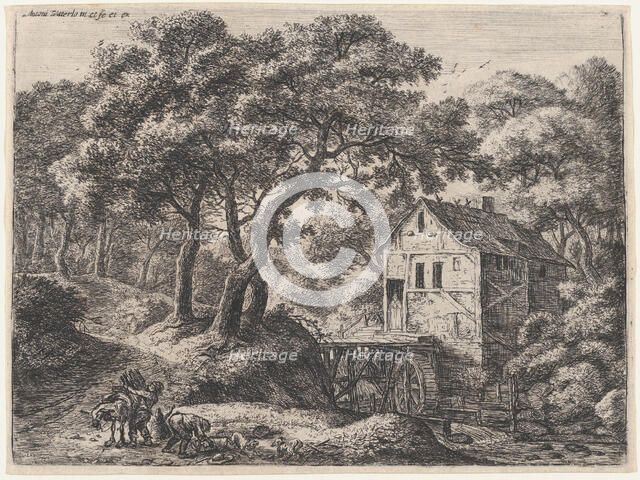 The Mill in the Woods, 17th century. Creator: Anthonie Waterloo.