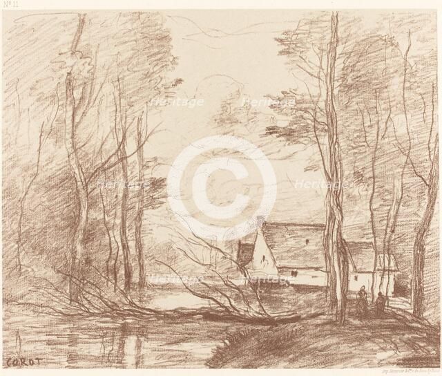 The Mill of Cuincy, near Douai (Le Moulin de Cuincy, pres Douai), 1871. Creator: Jean-Baptiste-Camille Corot.