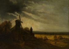 The Mill of Montmartre, probably ca. 1820. Creator: Georges Michel