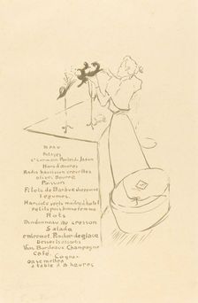 The Milliner (La Modiste - Renée Vert), 1893. Creator: Henri de Toulouse-Lautrec