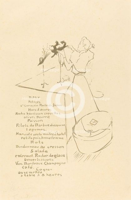 The Milliner (La Modiste - Renée Vert), 1893. Creator: Henri de Toulouse-Lautrec.