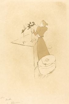 The Milliner (La Modiste - Renée Vert), 1893. Creator: Henri de Toulouse-Lautrec