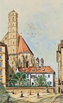 The Minorite Church in Vienna, undated. (c1870s) Creator: Emil Hutter