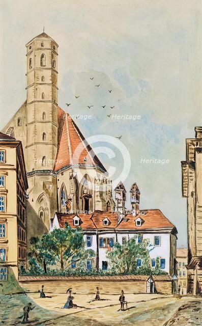 The Minorite Church in Vienna, undated. (c1870s) Creator: Emil Hutter.