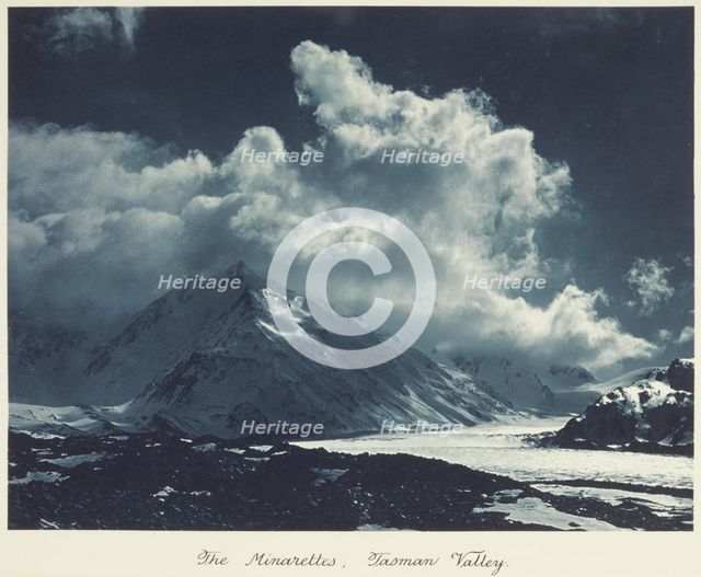 The Minarettes, Tasman Valley. From the album: Camera Pictures of New Zealand, 1920s. Creator: Harry Moult.
