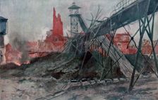 The Mines of Liévin: Calonne Pit Artois, France, World War I, 1915.Artist: Francois Flameng