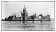 The miniature palace on Fiscal Island, Guanabara Bay, Brazil, 1895