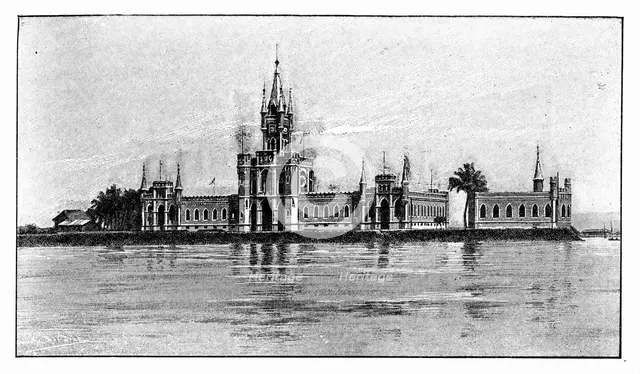 The miniature palace on Fiscal Island, Guanabara Bay, Brazil, 1895. Artist: Unknown