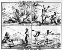 The Mining Business in Four Pictures 19th century (1937).Artist: Britton & Rey