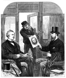 The Ministerial Crisis: a sketch at the Great Western Railway Station, Paddington, April 23, 1880. Creator: Unknown