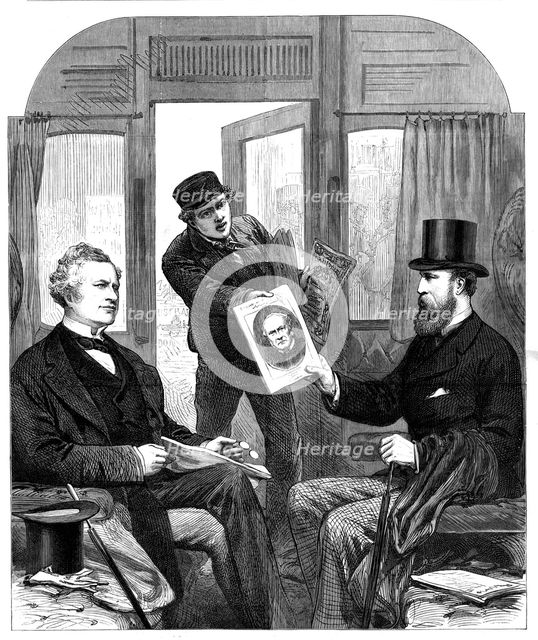 The Ministerial Crisis: a sketch at the Great Western Railway Station, Paddington, April 23, 1880. Creator: Unknown.