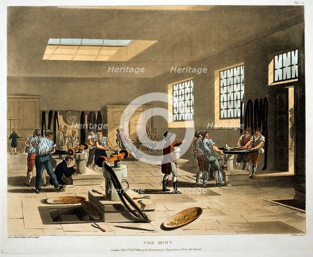 The Mint, London, 1808-1811 Creators: Augustus Charles Pugin, Thomas Rowlandson.