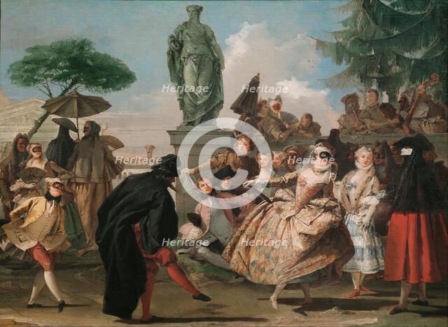 The Minuet. Artist: Tiepolo, Giandomenico (1727-1804)