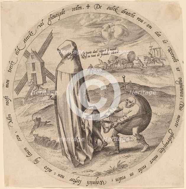 The Misanthrope Robbed by the World, c. 1568. Creator: Hieronymous Wierix.