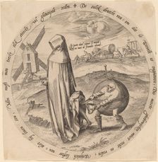 The Misanthrope Robbed by the World, c. 1568. Creator: Hieronymous Wierix
