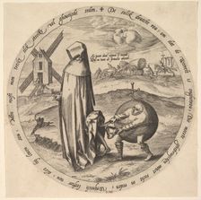The Misanthrope Robbed by the World, from Twelve Flemish Proverbs, ca. 1568. Creator: Jan Wierix
