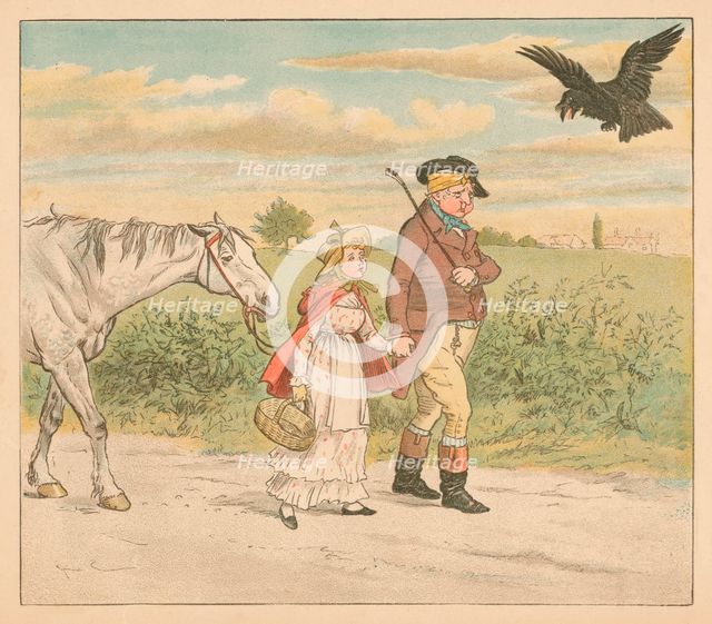 'The mischievous Raven flew laughing away', c1885, (1934).  Creator: Randolph Caldecott.