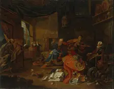 The Miser and Death, 1708. Creator: Dominikus Smout