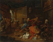The Miser and Death, 1708. Creator: Dominikus Smout