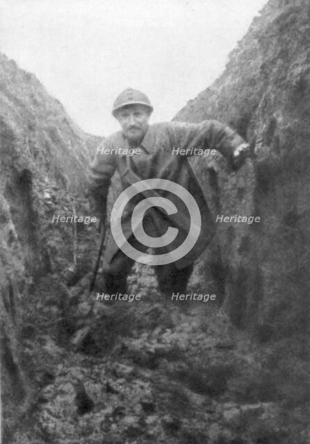 The miseries of the soldier, a muddy French trench in Artois, France, 1916. Artist: Unknown
