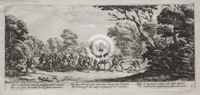The Miseries of War: Arrest of Malefactors, 1633. Creator: Jacques Callot (French, 1592-1635).