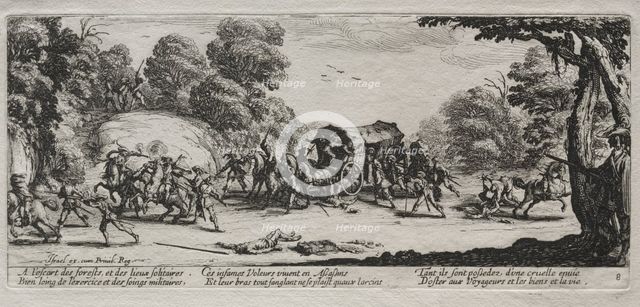 The Miseries of War: Highway Robbery, 1633. Creator: Jacques Callot (French, 1592-1635).
