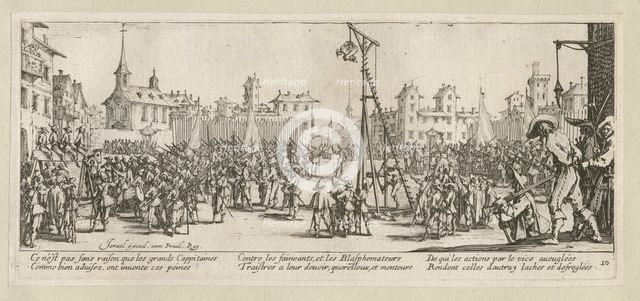 The Miseries and Misfortunes of War, folio 10: The Strappado, 1633.