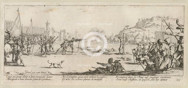 The Miseries and Misfortunes of War, folio 12: The Firing Squad, 1633.