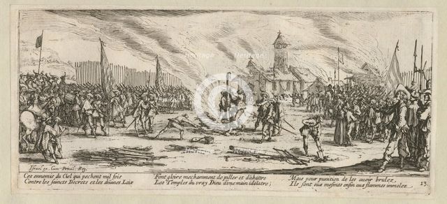 The Miseries and Misfortunes of War, folio 13: The Stake, 1633.