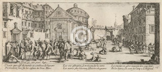 The Miseries and Misfortunes of War, folio 15: The Hospital, 1633.