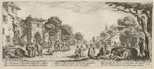 The Miseries and Misfortunes of War, folio 16: Dying Soldiers by the Roadside, 1633