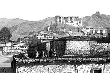 The Mission to Yarkund and Kashgar: Bazaar at Leh, Middle Thibet, 1874. Creator: Unknown