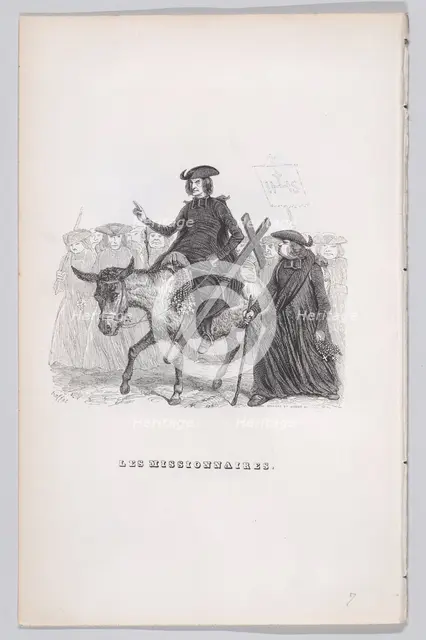 The Missionaries from The Complete Works of Béranger, 1836. Creators: Auguste Raffet, Cesar-Auguste Hebert, Louis-Henri Brevière.