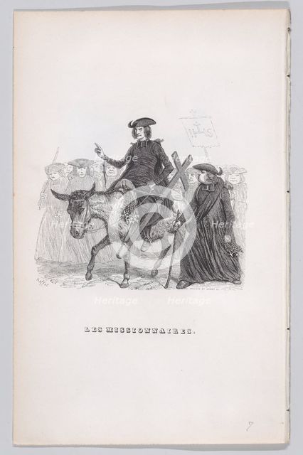 The Missionaries from The Complete Works of Béranger, 1836. Creators: Auguste Raffet, Cesar-Auguste Hebert, Louis-Henri Brevière.
