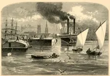 The Mississippi at New Orleans 1872. Creator: A. Measom