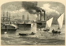 The Mississippi at New Orleans 1872. Creator: A. Measom