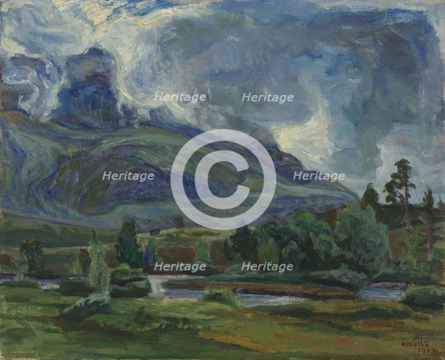 The Mist clears away, 1909. Creator: Kristen Holbø.