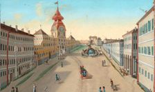 The Mirabell Square in Salzburg (Detail), ca 1810-1815