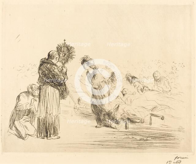 The Miracle before the Blessed Sacrament (fourth plate), 1912/1913. Creator: Jean Louis Forain.