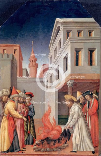 The Miracle of Holy Fire before the Sultan, c. 1440. Artist: Vivarini, Antonio (ca 1440-1480)