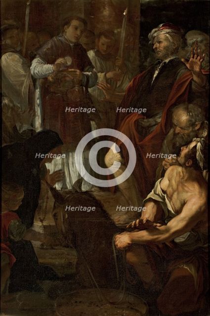The Miracle of the Mule, 1673. Creator: Canuti, Domenico Maria (1625-1684).