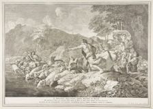 The miracle of the bitter water made sweet (Il Miracolo delle Acque Amare Mutate in Dol..., 1743-63. Creator: Pietro Monaco
